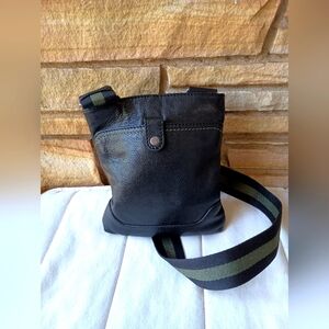 NWOT Genuine Black Leather Crossbody Bag